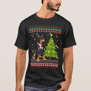 Camiseta Cute Doberman Chirstmas Perro Pino