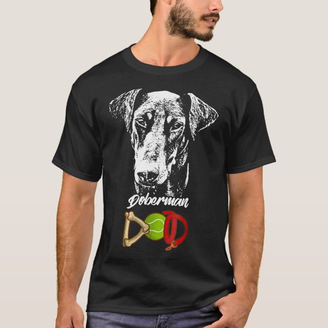 Camiseta Cute Doberman Dad (Anverso)