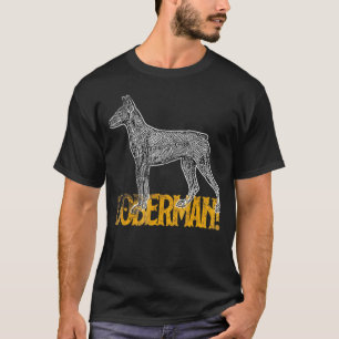 Camiseta Cute Doberman Dog Silhouette Dogs Trainer