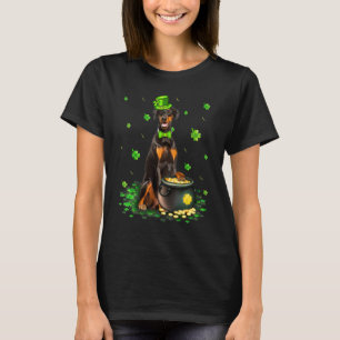 Camiseta Cute Doberman Perro Lover St Patricks Day Shamrock