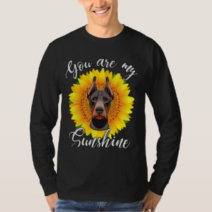 Camiseta Cute Doberman Pinscher Eres Mi Sunshine Sunflow