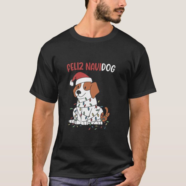 Camiseta Cute Dog Feliz Navidog Christmas  (Anverso)