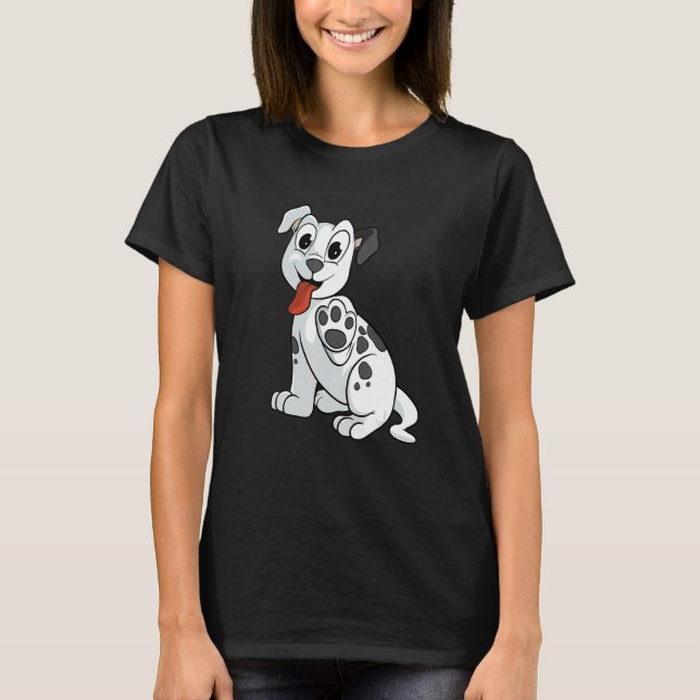 Camiseta Cute Dog levanta Paw (Anverso)
