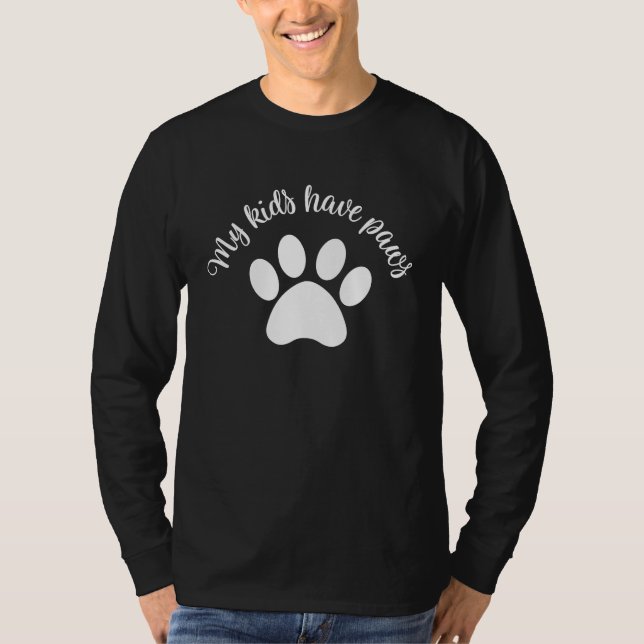 Camiseta Cute Dog Mom  My Kids Have Paws (Anverso)