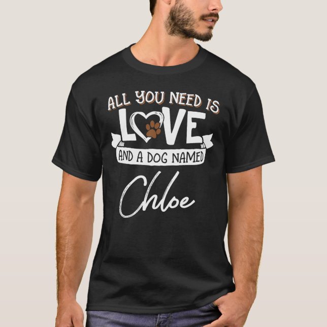 Camiseta Cute Dog Named Chloe  for Women and Men (Anverso)