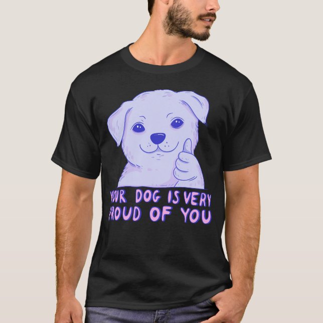 Camiseta Cute Dog Thumbup - Tu Perro Está Orgulloso De Ti (Anverso)