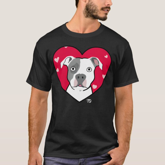 Camiseta Cute Dog With Heart Fighting Dogs (Anverso)