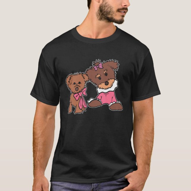 Camiseta Cute Dog Yorkie Mom (Anverso)