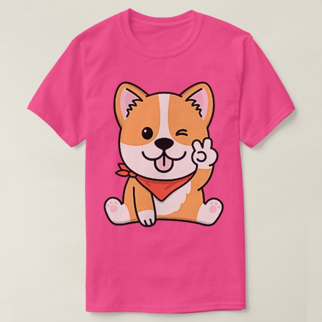 Camiseta Cute DogWelsh Corgi (Diseño del anverso)