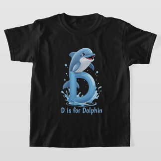 Camiseta Cute Dolphin Kids T-Shirt | D is for Dolphin Alpha