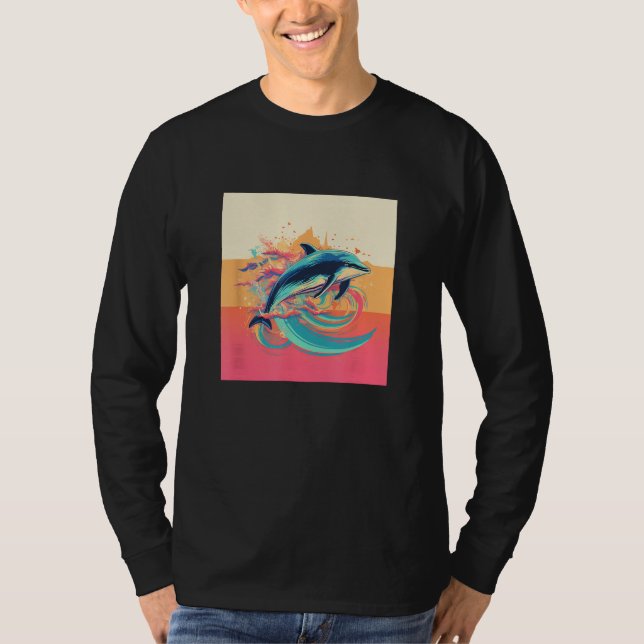 Camiseta Cute Dolphin Men Women Kids Aquatic Ocean 20 (Anverso)