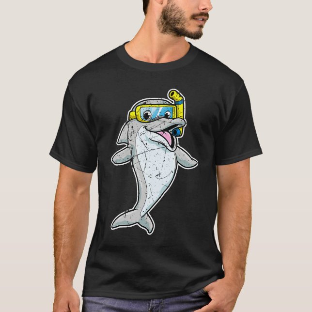 Camiseta Cute Dolphin Snorkel Whale Sea Animal Cool Men Wom (Anverso)