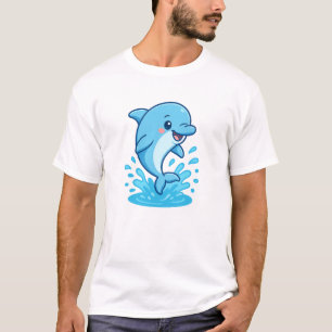 Camiseta Cute Dolphin T-Shirt – Kawaii Ocean Animal Tee