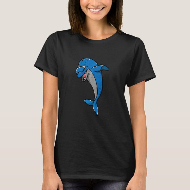 Camiseta Cute Dolphins Whales Dabbing Dolphin Whale Boys Gi (Anverso)