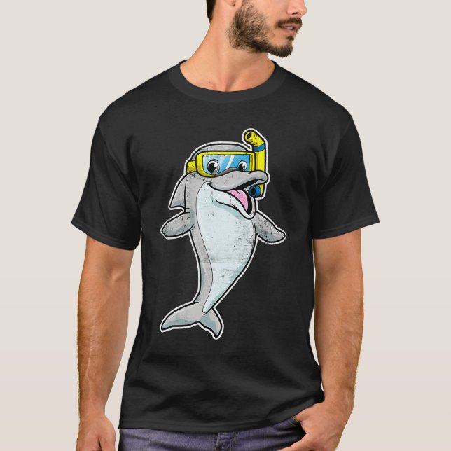 Camiseta Cute Dolphins Whales Dolphin Snorkel Whale Boys Gi (Anverso)