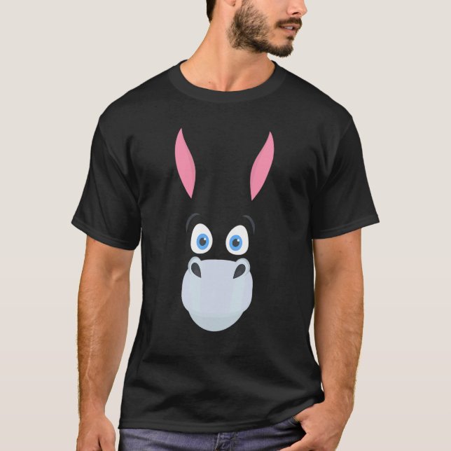 Camiseta Cute Donkey Face Familia Matanza Grupo Donkeys Sq (Anverso)