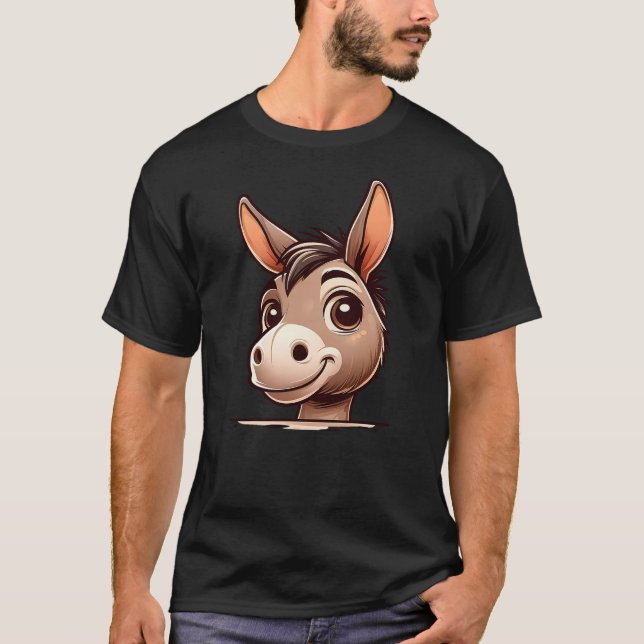 Camiseta Cute Donkey Face Funny Funny Animal Lover (Anverso)