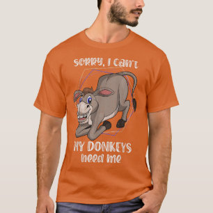 Camiseta Cute Donkey Farm Animal Lover Farming Farmer Funny