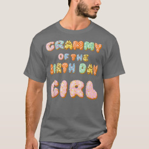Camiseta Cute donut Grammy cumpleaños chica dulce familia d