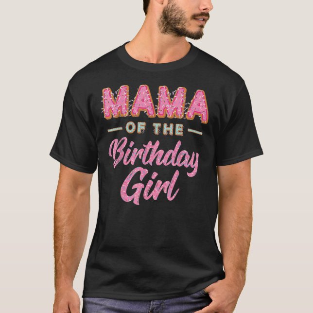 Camiseta Cute-Donut-Mama-Birthday-Chica-Shirt-Sweet-Family- (Anverso)