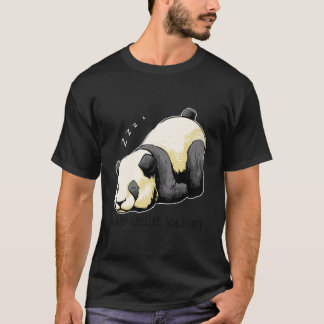 Camiseta Cute Dormido Panda Gigante Cita Alemana Manga Larg