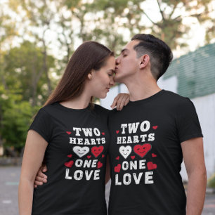 Camiseta Cute dos corazones un El día de San Valentín de cu