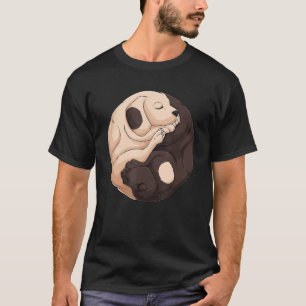 Camiseta Cute Dos Perros Yin Japonés Asiático Y Símbolo Yan