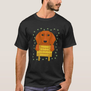 CAMISETA CUTE DOXIE FUNNY WIENER DOG HAPPY WISHHED DACHSHUN