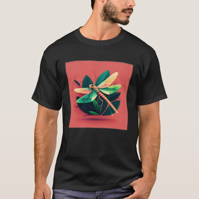 Camiseta Cute Dragon Fly Illustation Aesthetic Colorful Wom (Anverso)
