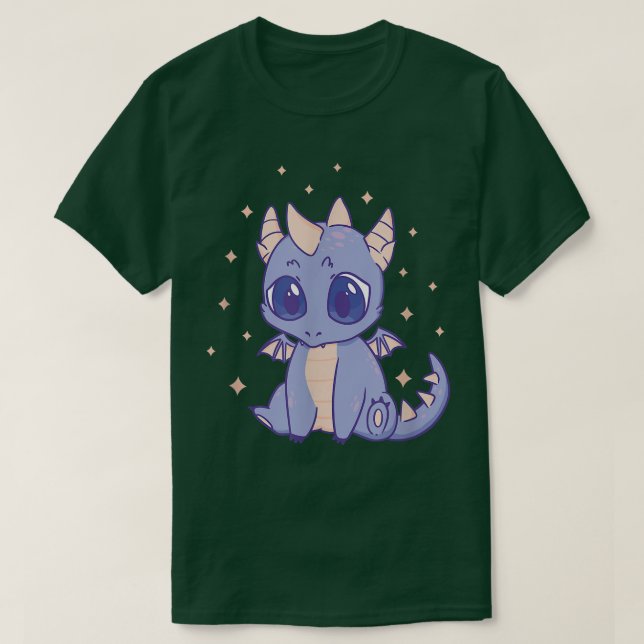 Camiseta Cute Dragon Kawaii Purple (Diseño del anverso)