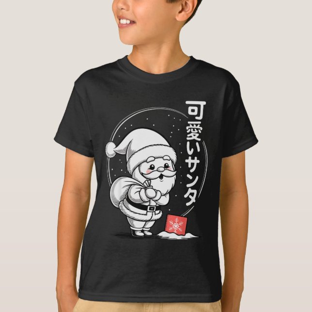 Camiseta Cute Dreaming Kawaii Santa Claus  (Anverso)