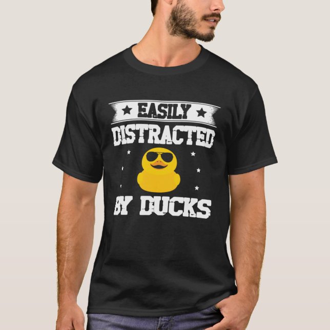 Camiseta Cute Duck Easily Distracted By Ducks Bird Duck (Anverso)