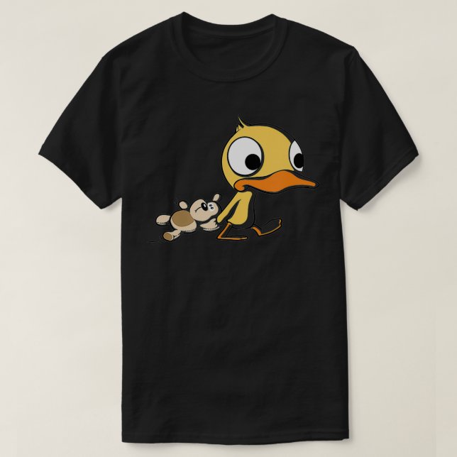 Camiseta Cute Duck with Teddy Bear  (Diseño del anverso)