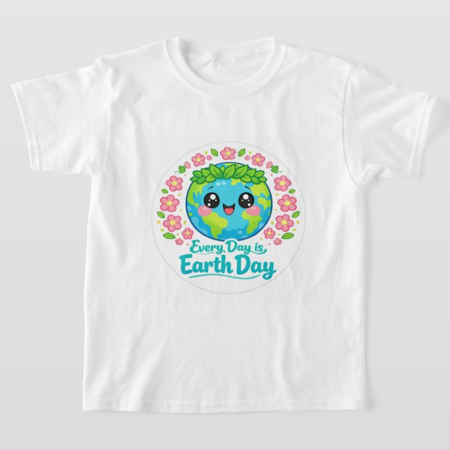 Camiseta Cute Earth Day Boys T-Shirt (Distribución)