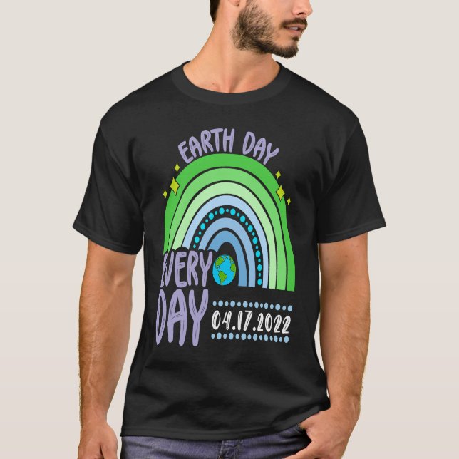 Camiseta Cute Earth Day Everyday Rainbow Earth Day 2022 (Anverso)