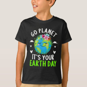 Camiseta Cute Earth Day Go Planet es divertido
