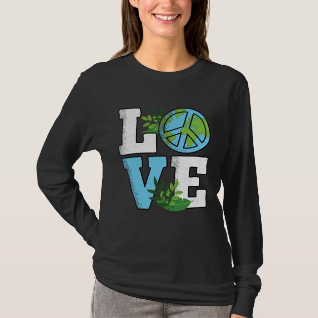 Camiseta Cute Earth Day Love Planet Nature (Anverso)