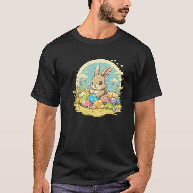 Camiseta Cute Easter Bunny Easter Egg Men Women Kids  7 (Anverso)