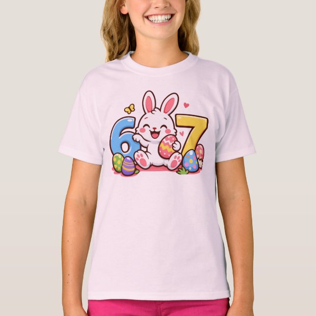 Camiseta Cute Easter Bunny Kid 67 Meme (Anverso)