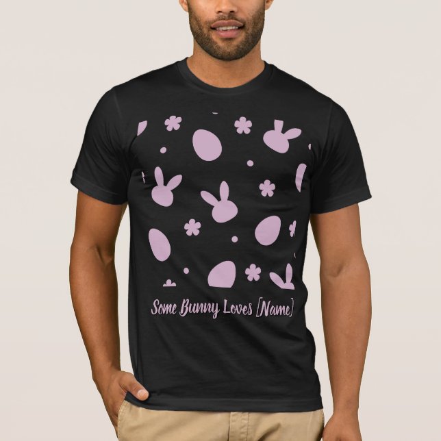 Camiseta Cute Easter Bunny Pattern Shirt – Pastel Bunny & E (Anverso)