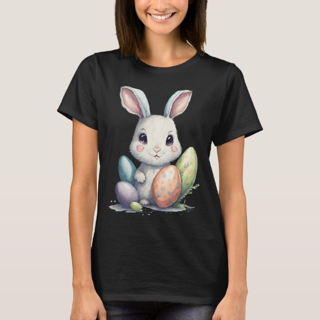Camiseta Cute Easter Bunny Pun Easter Eggs (Anverso)