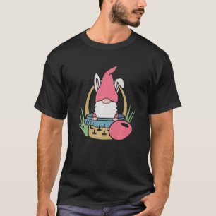 Camiseta Cute Easter Day Gnome Bunny With Egg Basket 