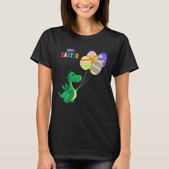 Camiseta Cute Easter Dino Balloon Design (Anverso)