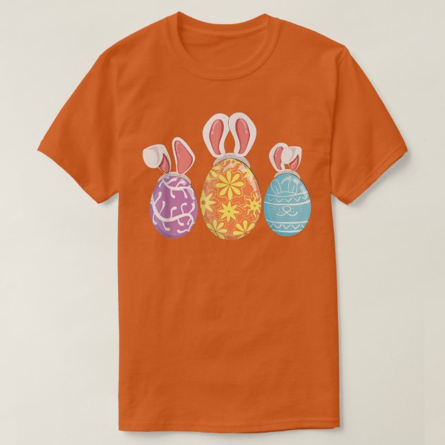 Camiseta Cute Easter Eggs Animal Bunny Rabbit Ears Happy Ea (Diseño del anverso)