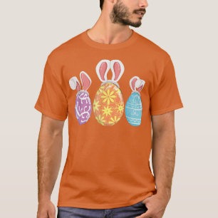 Camiseta Cute Easter Eggs Animal Bunny Rabbit Ears Happy Ea