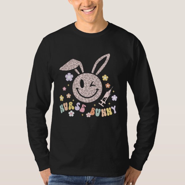 Camiseta Cute Easter Nurse  Bunny Ears Happy Easter Eggs Ou (Anverso)
