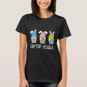 Camiseta Cute Easter Squad Bunny Gnome Pastel Spring Eggs A