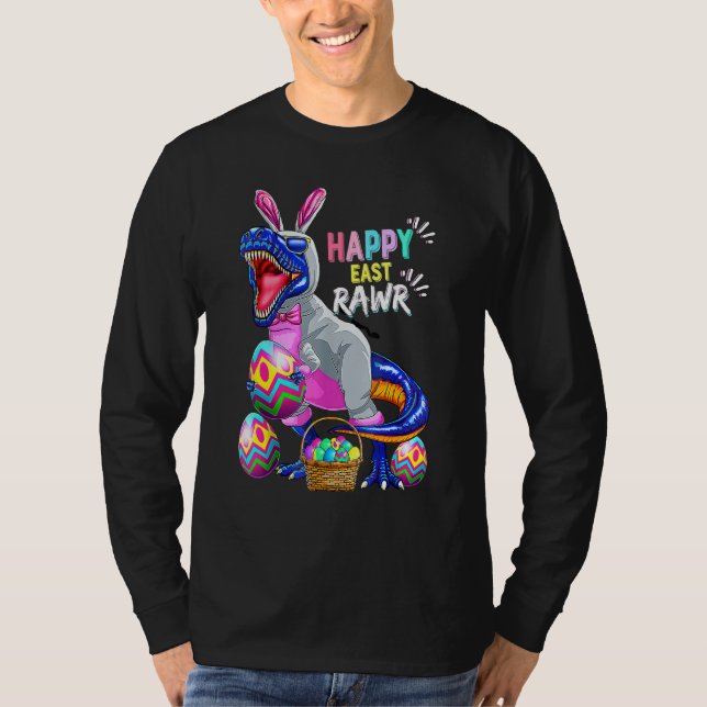 Camiseta Cute Eastrawr Saurus Dino Rex Easter Bunny Egg Cos (Anverso)