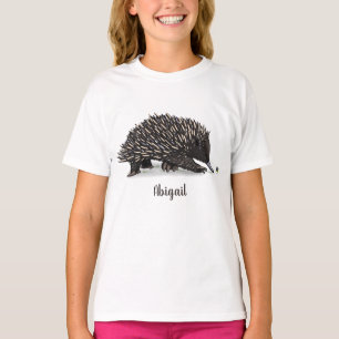 Camiseta Cute echidna con ilustracion de personalizado de a