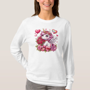 Camiseta Cute El día de San Valentín unicorn